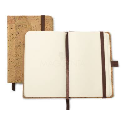 Bloco de Anotações sem Pautas em Cortiça Personalizado