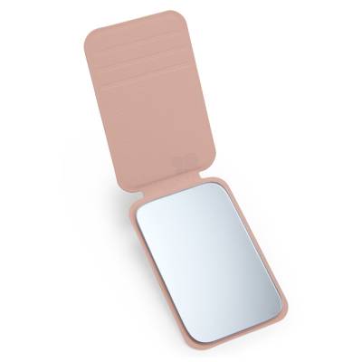 Espelho de Bolso em Couro Sintético