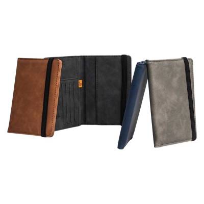 Porta Passaporte em Couro Sintético com Fechamento em Elástico para Personalizar